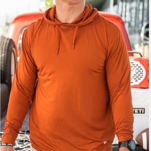 BURLEBO Orange Sweatshirt Hoodie Relaxed Fit performance hoodie